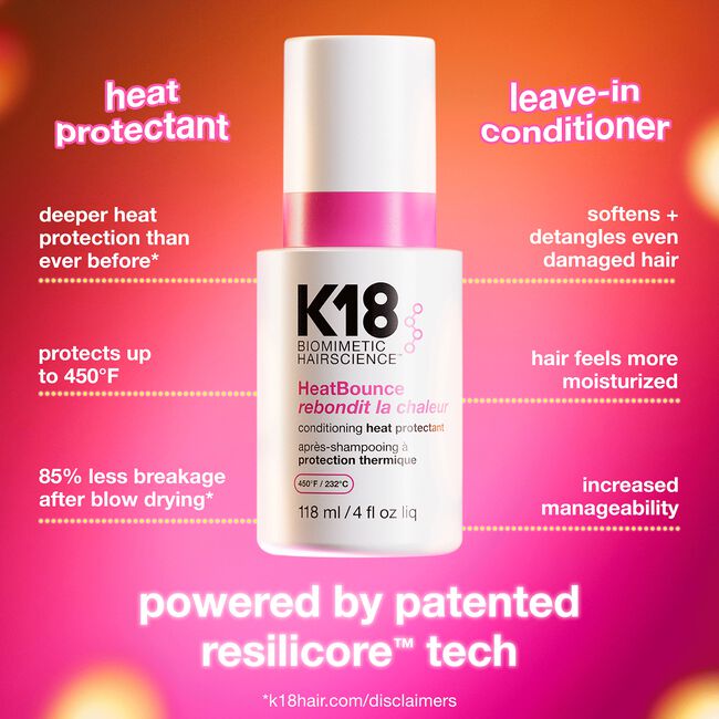 K18 HeatBounce Conditioning Heat Protectant Spray