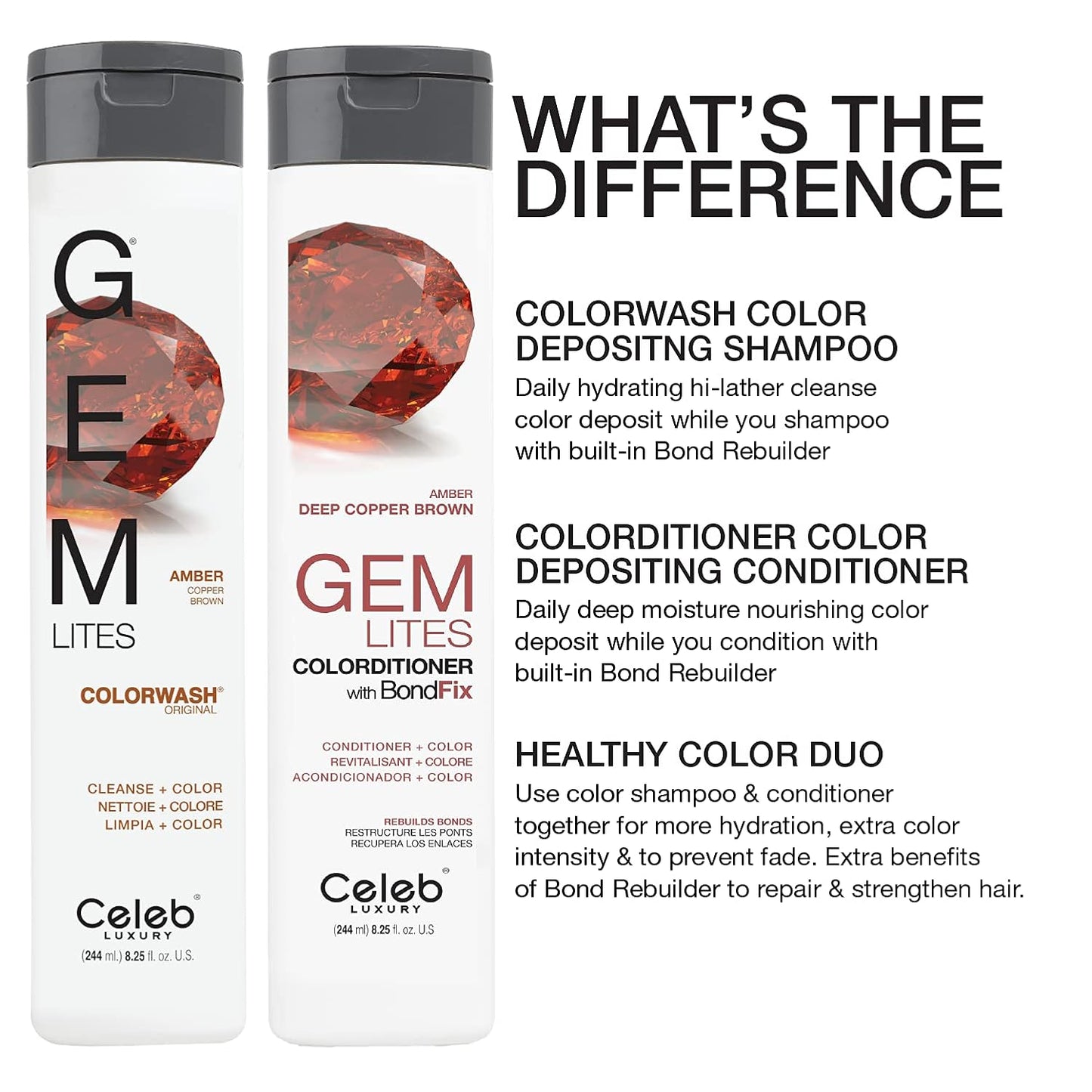 Gem Lites Colorwash Shampoo - Amber